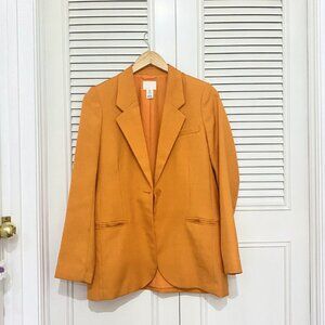 H&M Vibrant Orange Single-Breasted Blazer